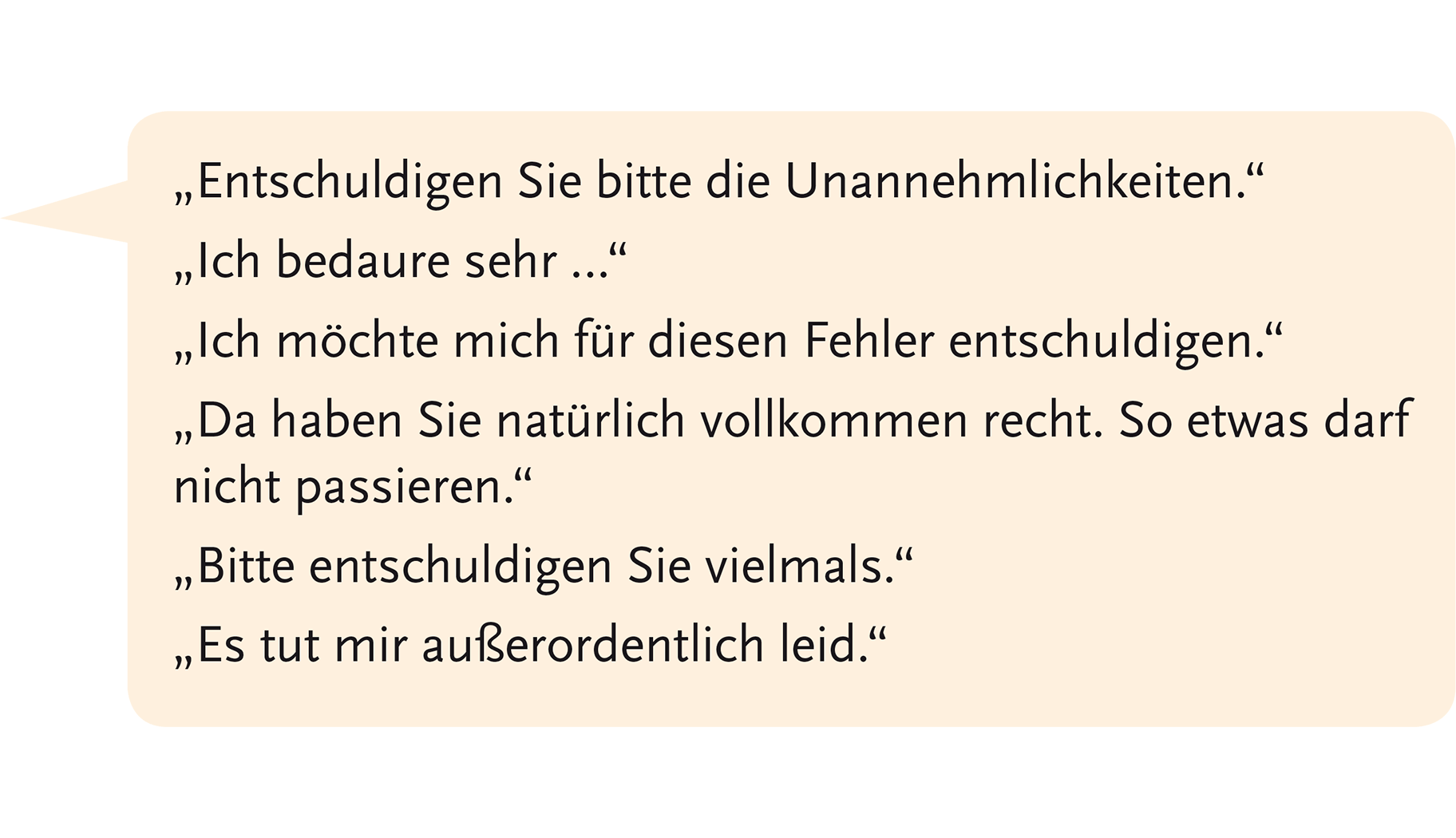 Nützliche Phrasen bereiten ganz konkret auf verschiedenste Kommunikationssituationen vor