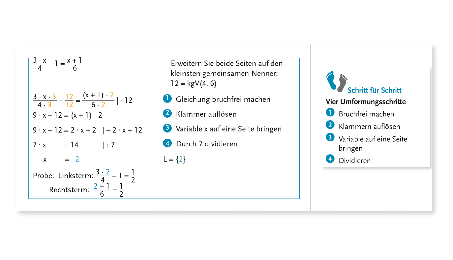 Rechenregeln werden Schritt für Schritt erklärt