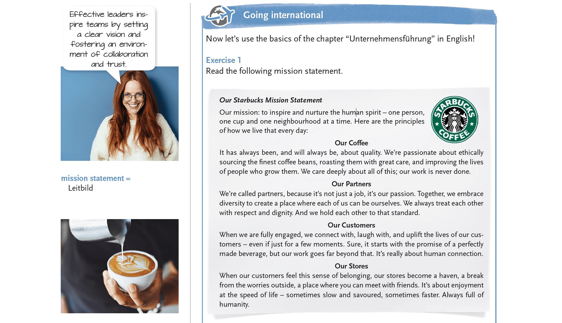 In kreativen Aufgaben werden die wesentlichen Inhalte eines Kapitels auf Englisch erlernt (CLIL)