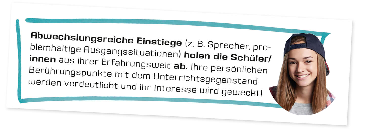 Abwechslungsreiche Einstiege