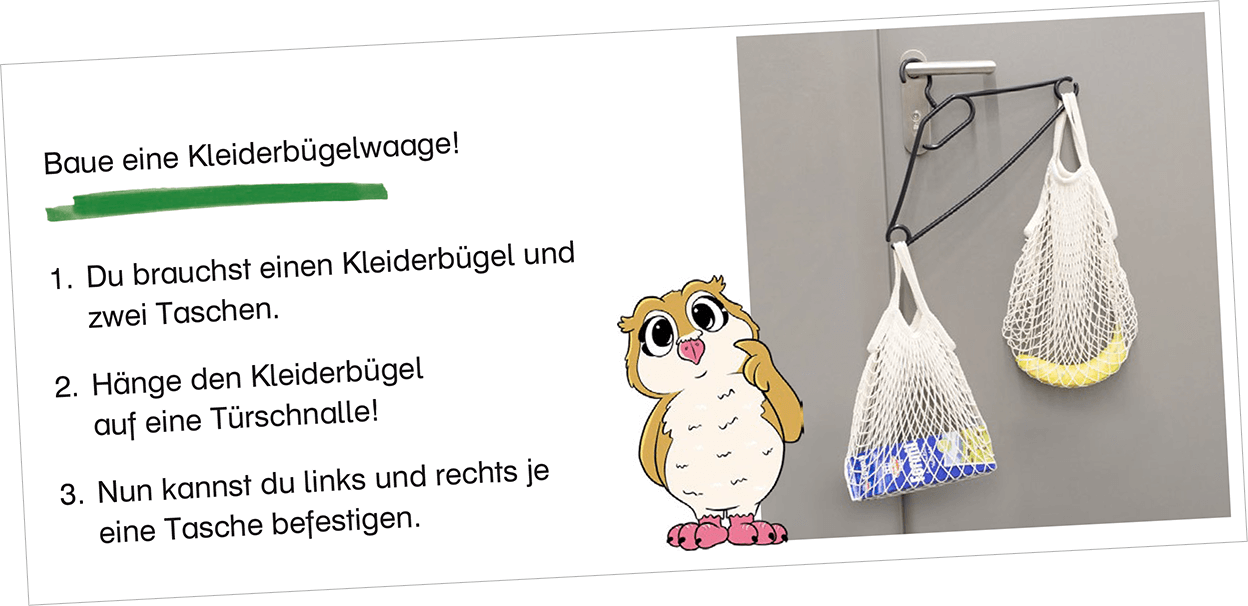 Mathematische Zusammenhänge erleben: „Kleiderbügelwaage“