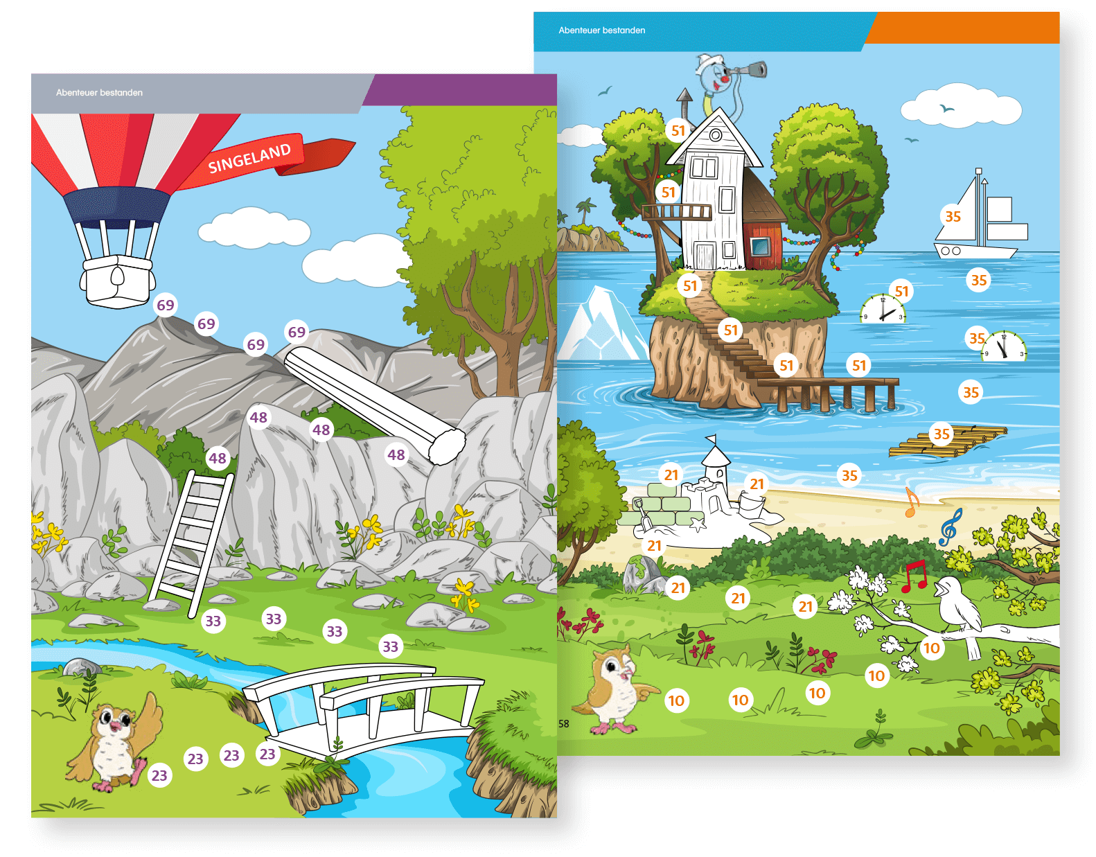 Selbstreflexion: Bestandene Abenteuerseiten motivieren und machen den Kompetenzerwerb sichtbar